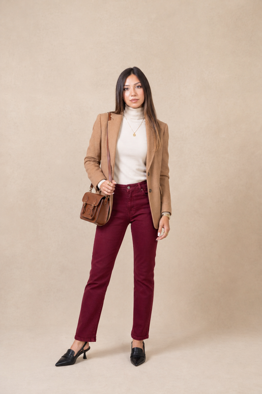 Traperice ravnog kroja – Bordo, prikaz 1