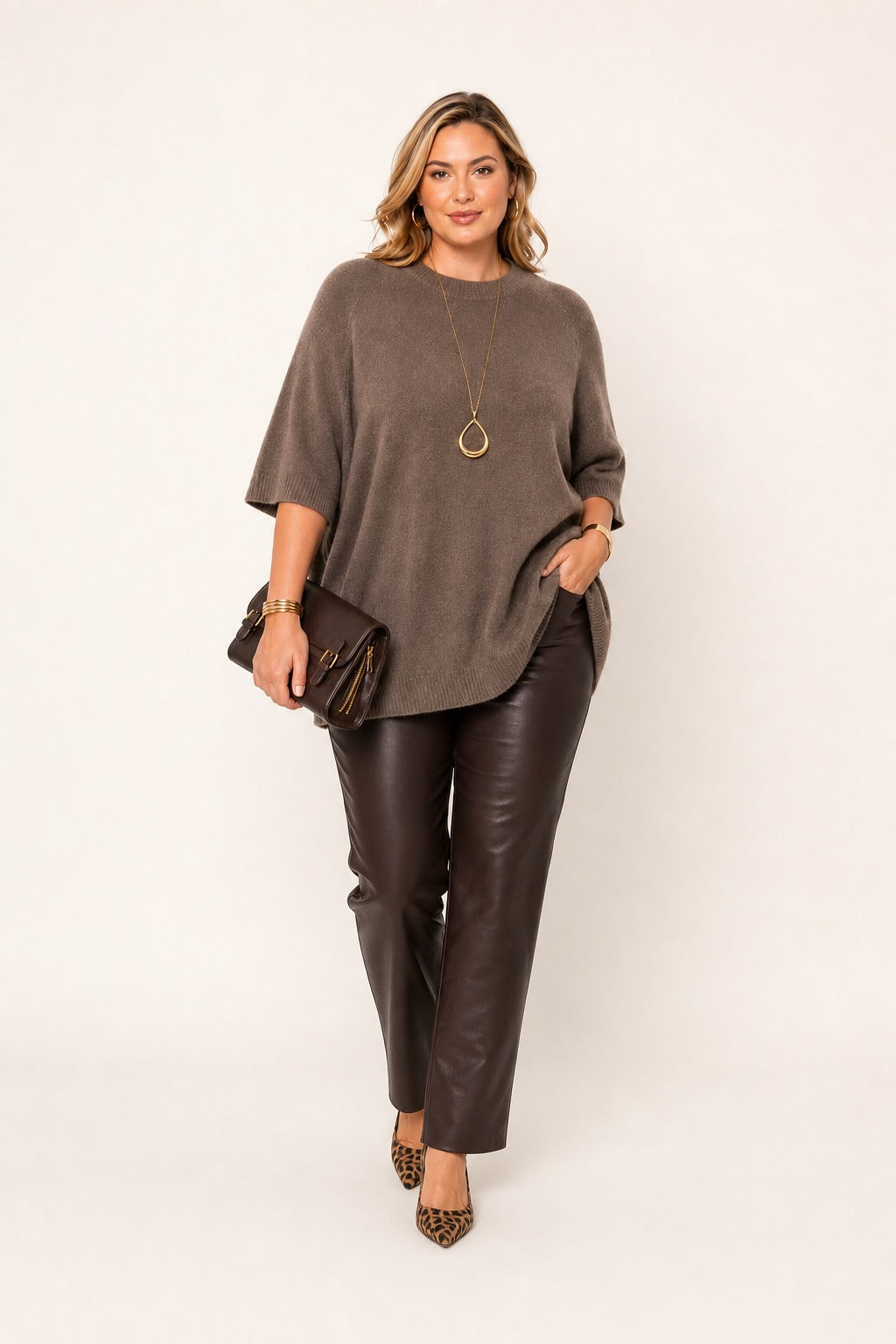 Smeđi oversized džemper – oversized džemper
