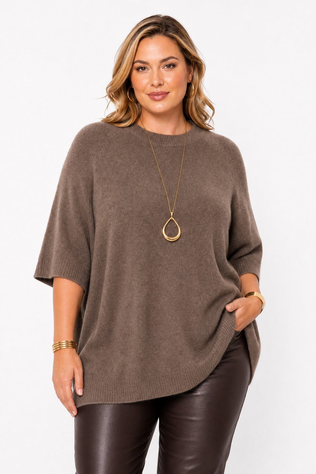 Smeđi oversized džemper – oversized džemper