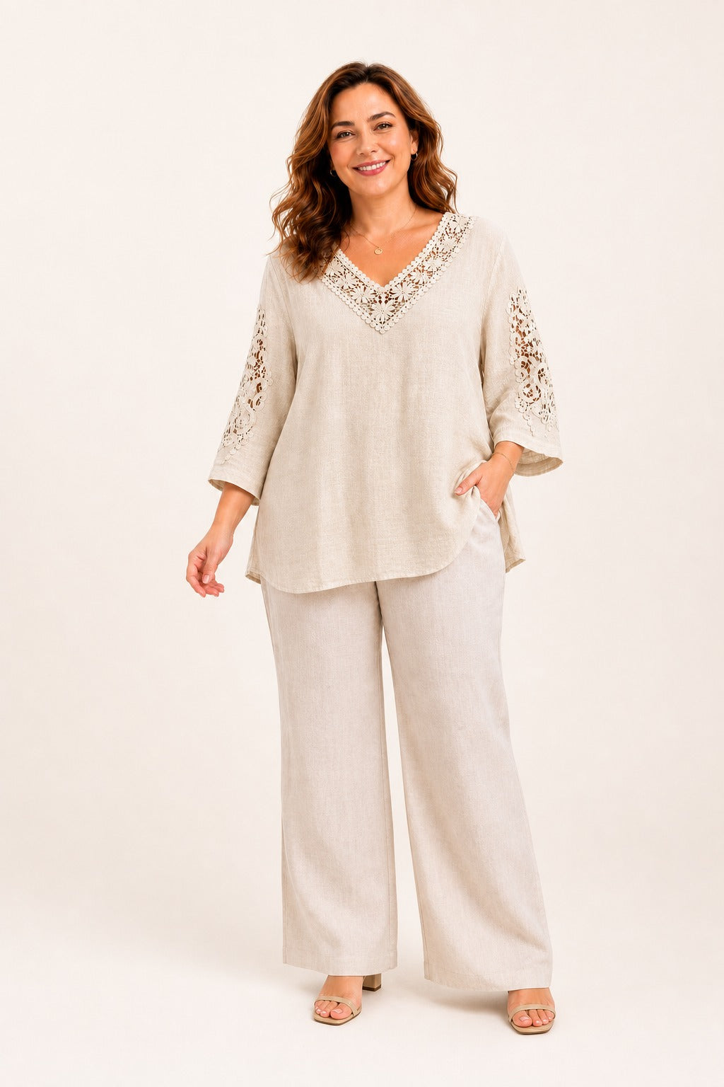 Lanena bluza s ukrasnim rukavima – lanena bluza