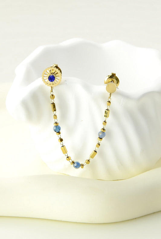 A0647E-2 ASIMETRIČNE NAUŠNICE KAMEN PLAVI