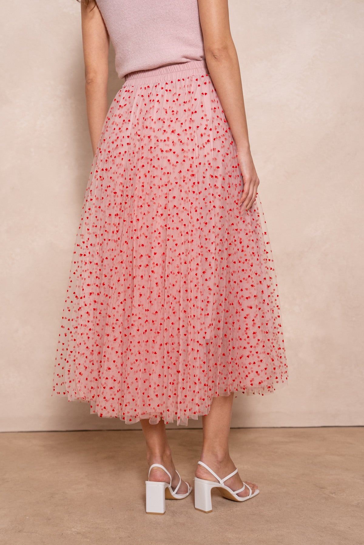 SUKNJA OD TILA S UZORKOM SRCA