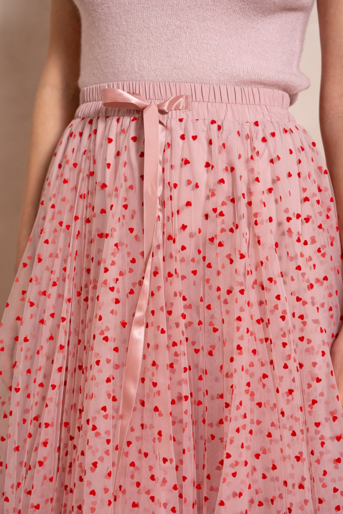 SUKNJA OD TILA S UZORKOM SRCA