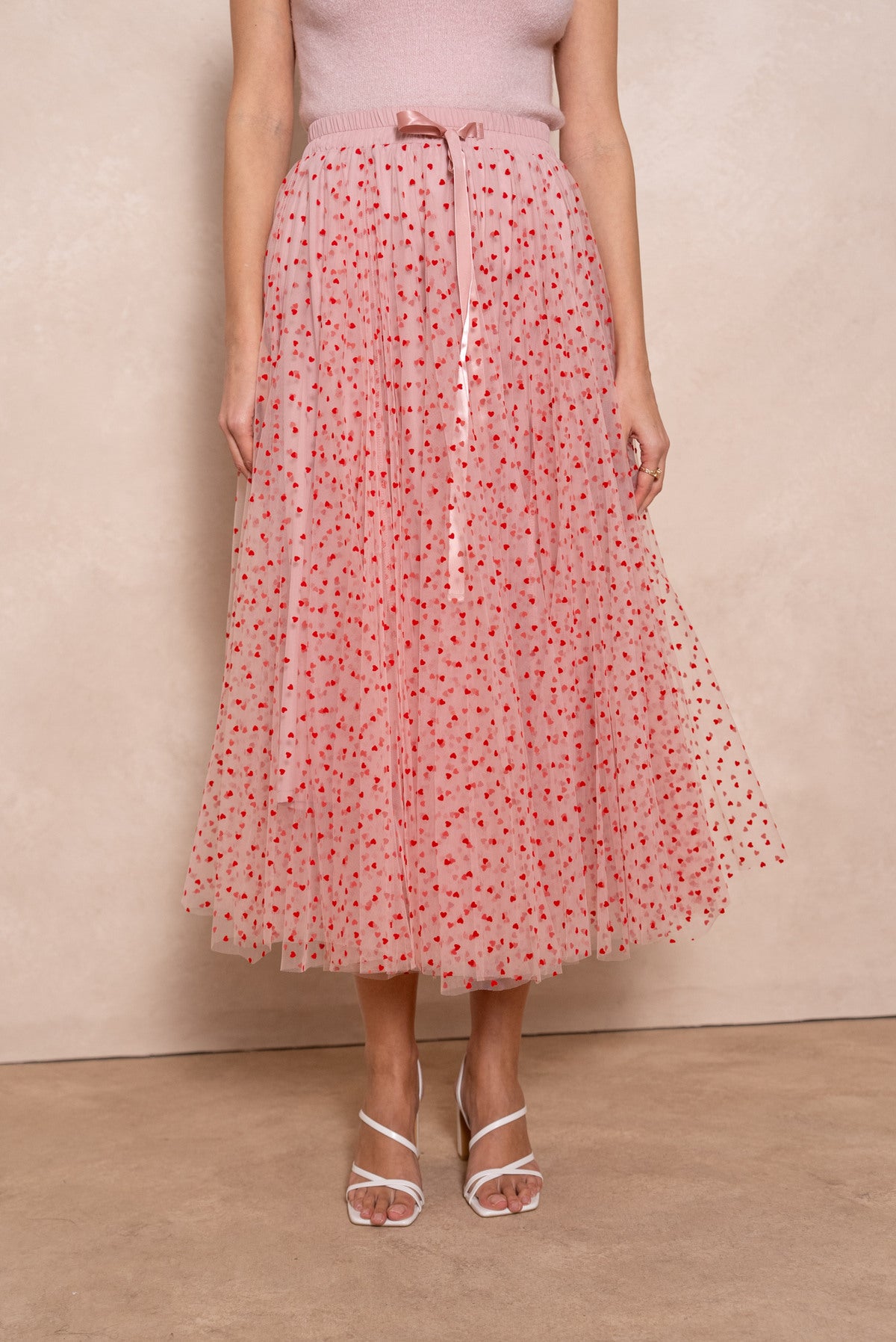 SUKNJA OD TILA S UZORKOM SRCA