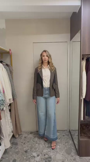 Video: Sako s kontrastnim resama – Smeđa