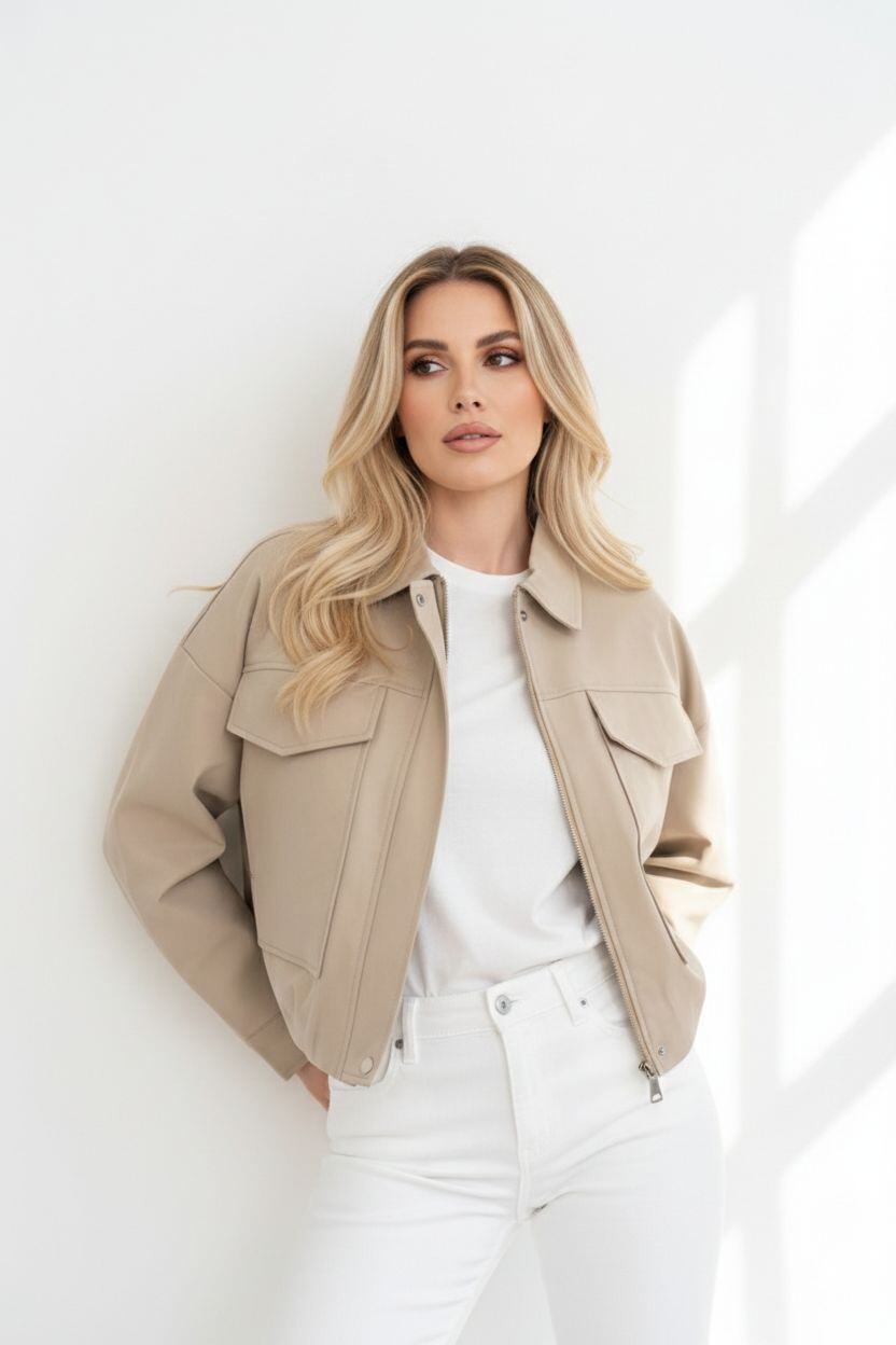 KRATKA JAKNA/TAUPE